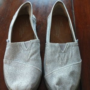 Toms Silver Glitter shoes